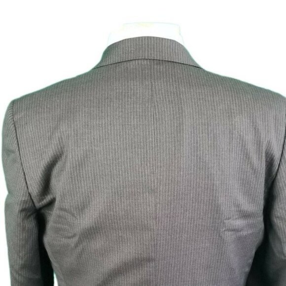 Brooks Brothers 41L Gray Stripe Fitzgerald Suit Jacket 100% Wool Made in Italy - Picture 2 of 8